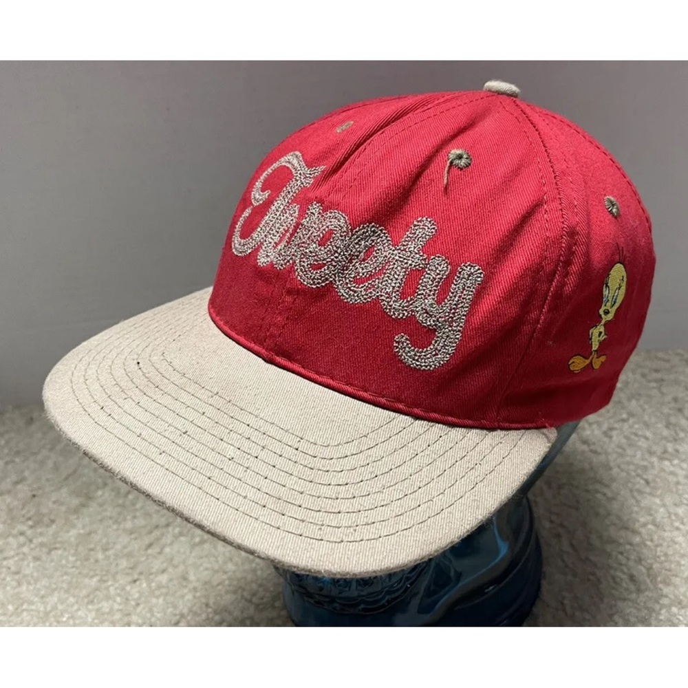 Vintage 1991 ACME Clothing Made In USA Tweety Bird  Adjustable Snapback Hat Cap